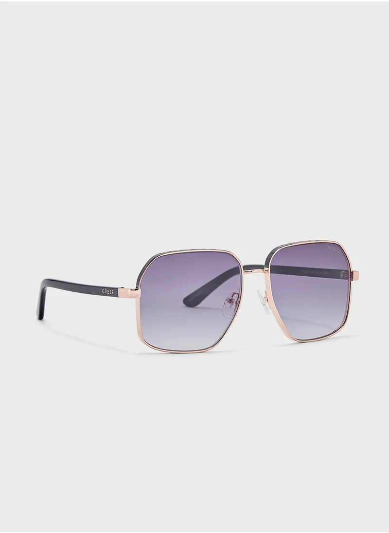 جس Uv-Protected Oversized  Sunglasses