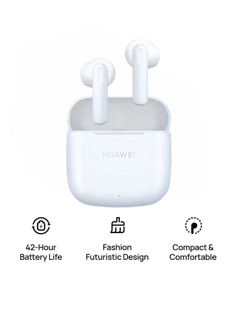 HUAWEI FreeBuds SE 3 Fashion Earbuds, Wireless Bluetooth 5.4 Earphone, 42-Hour Battery Life, Fine-grained Meets Futuristic, 3-Hour Listening on a 10-minute Charge, IP54, iOS & Android Ceramic White
