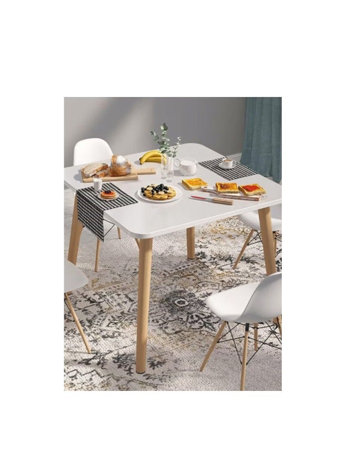 Modern Dining Table Eames Table Simple Wooden Small Square Table for Small Space Like Home Living Room Office Meeting Room Kitchen Lounging and Cafeterias