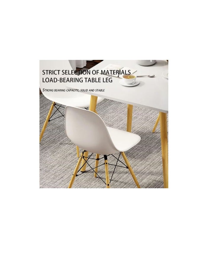 Modern Dining Table Eames Table Simple Wooden Small Square Table for Small Space Like Home Living Room Office Meeting Room Kitchen Lounging and Cafeterias