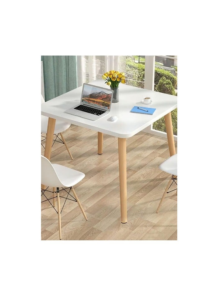 Modern Dining Table Eames Table Simple Wooden Small Square Table for Small Space Like Home Living Room Office Meeting Room Kitchen Lounging and Cafeterias