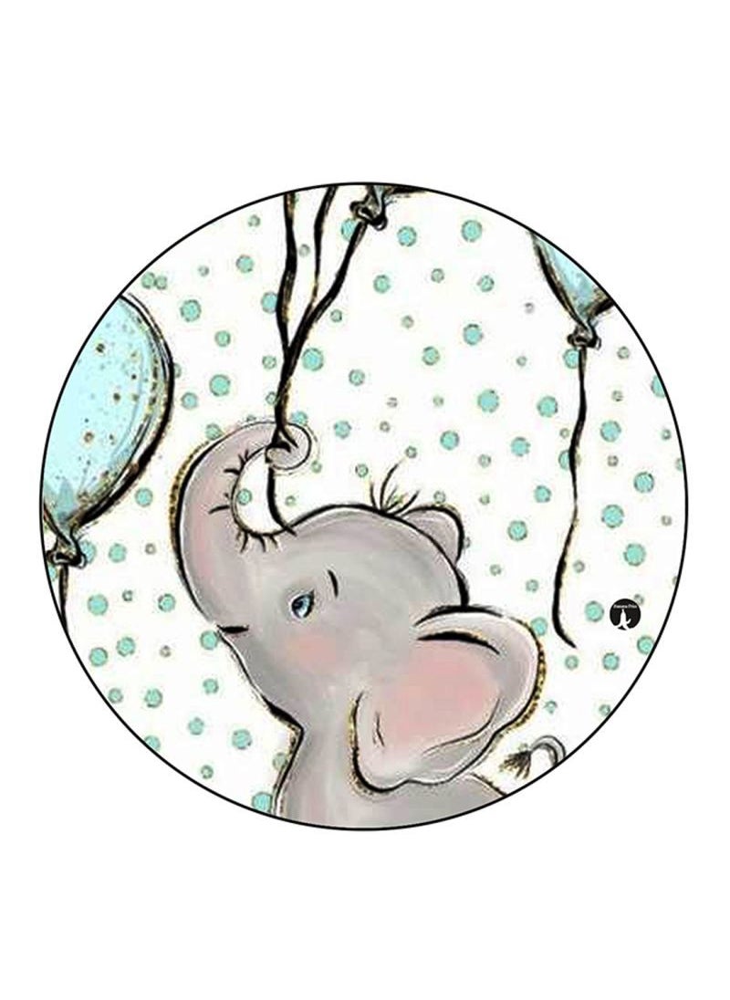 RKN - An Elephant Printed Fridge Magnet Round  Multicolour - Image 1