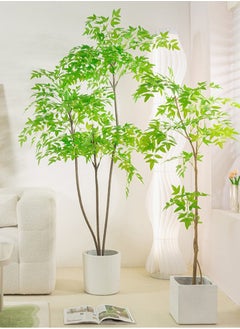 SINCHER SINCHER Artificial Tree, 120cm Fake Plant Potted ,Faux Tree Decorative Plastic Pot ,Simulation Bamboo Tree Natural Texture for Home Decoration Office Indoor Outdoor  - Image 3