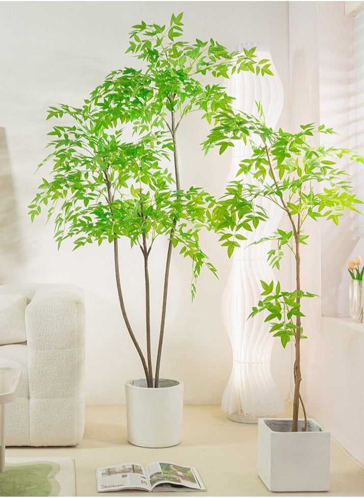 SINCHER SINCHER Artificial Tree, 120cm Fake Plant Potted ,Faux Tree Decorative Plastic Pot ,Simulation Bamboo Tree Natural Texture for Home Decoration Office Indoor Outdoor  - Image 3
