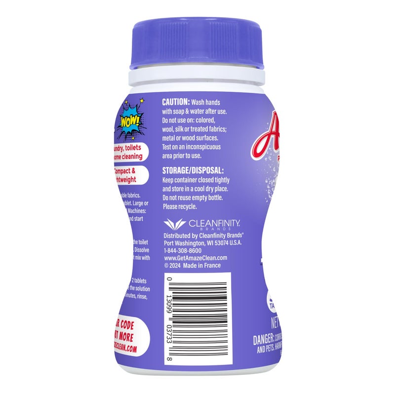 AMAZE Ultra Concentrated Bleach Tablets [6 bottles] - Lavender Scent - for Laundry, Toilet, and Multipurpose Home Cleaning. No Splash Liquid Bleach Alternative - Image 4