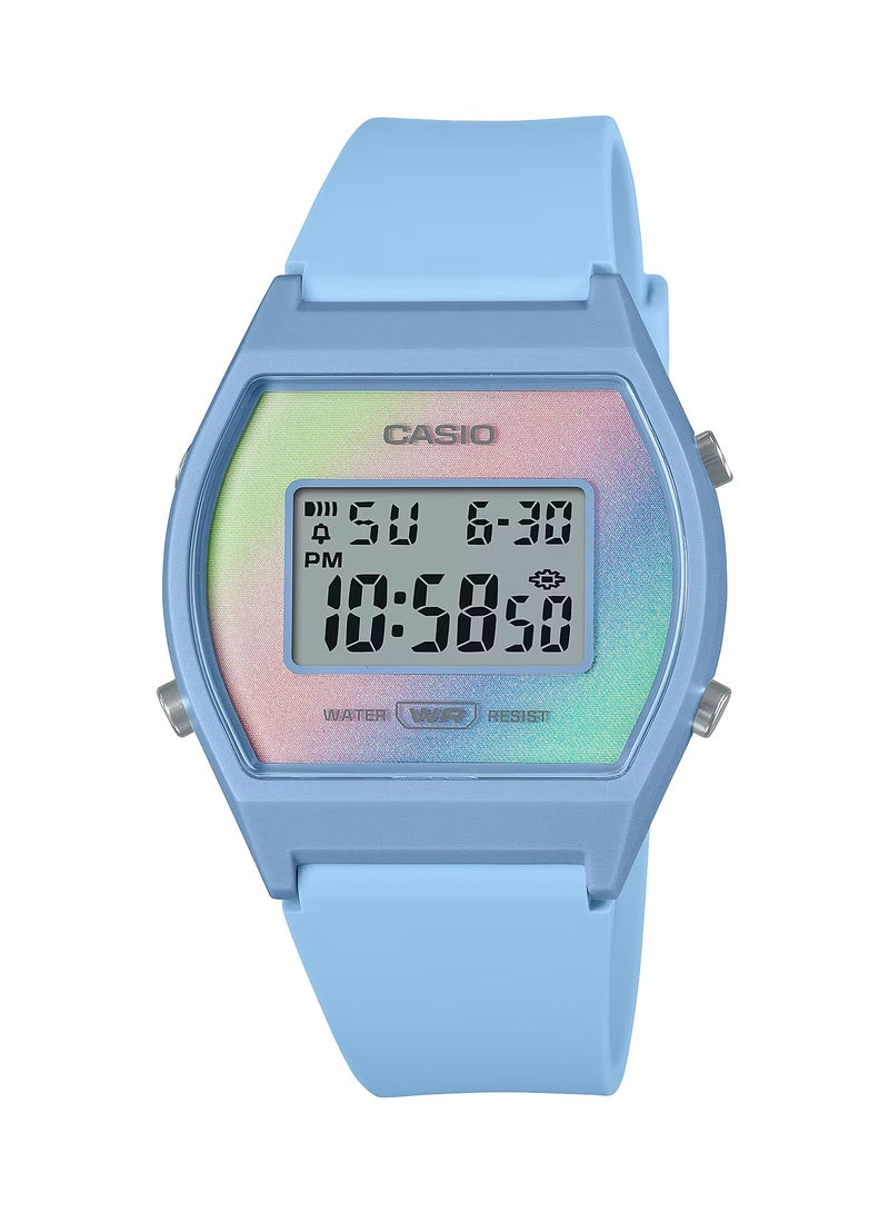 Resin Band Digital Watch For Women LW-205H-2A-39 mm