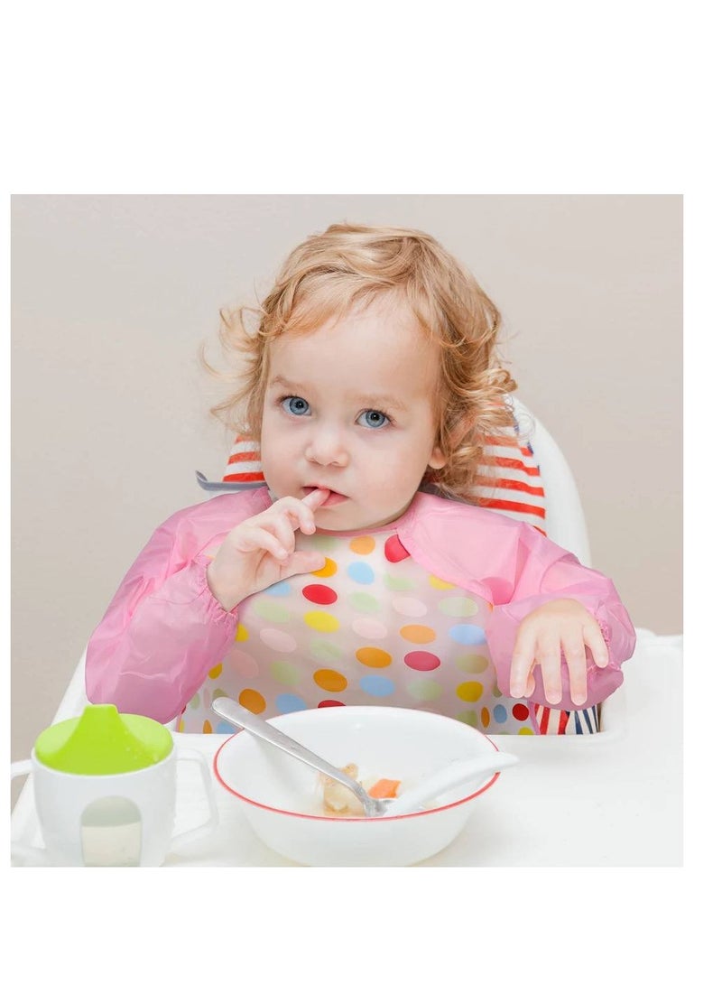 (4 مرايل اطفال كم كامل مرايل تلوين ورسم متعددة الاستخدامات) مرايل اطفال مرايل تلوين ورسم اشكال ورسومات مختلفة يحبها الاطفال متعددة الالوان - Image 2