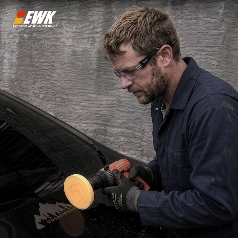 EWK عجلة إزالة اللاصق من للمثقاب، عجلة إزالة الملصقات، إزالة سريعة لللاصق والملصقات، آمنة على طلاء السيارات، إزالة الخطوط الرفيعة والبقايا للميكانيكيين واستخدامات ورش العمل المنزلية - Image 3