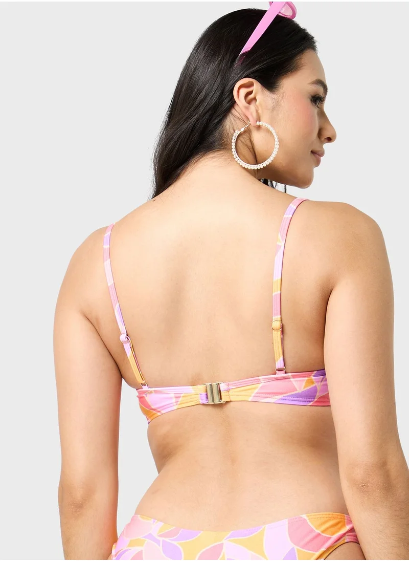 NEW LOOK Printed Bikini Top