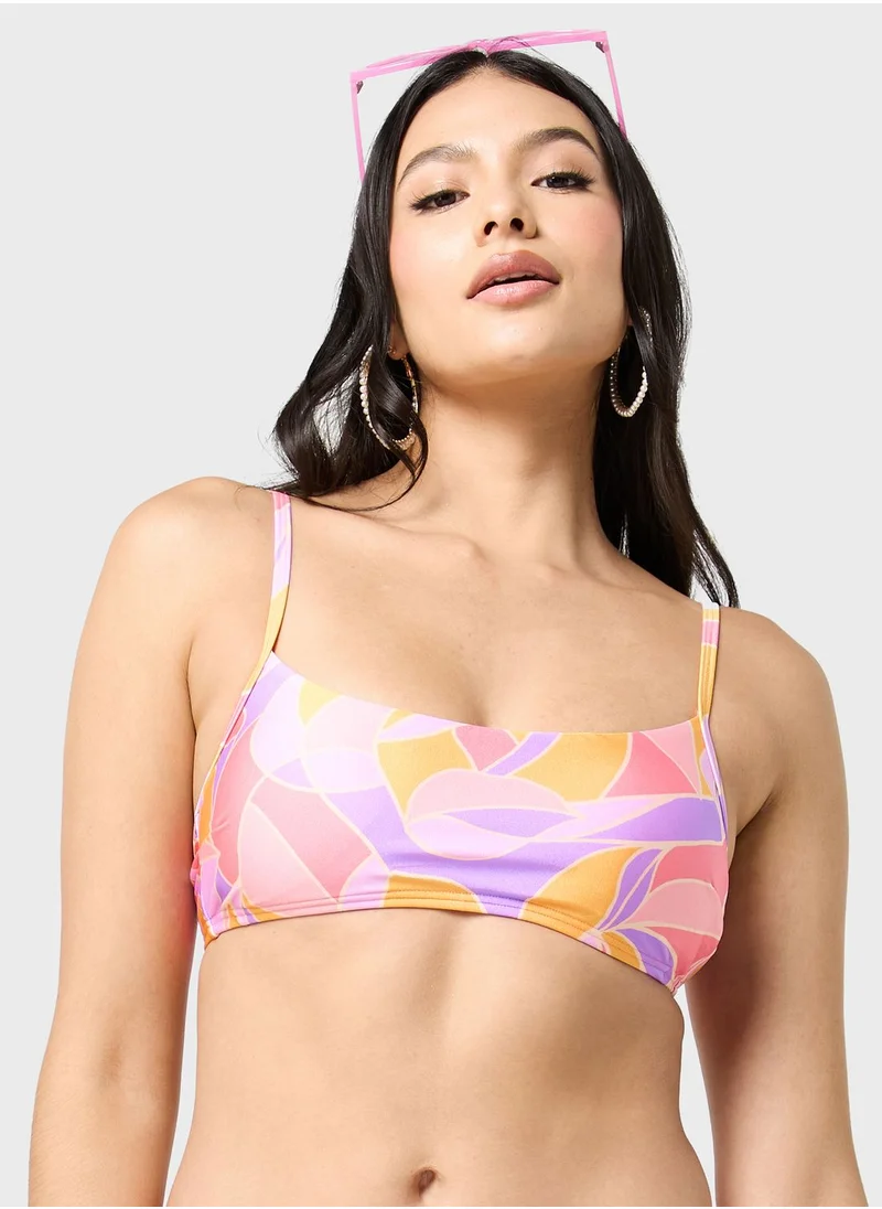 NEW LOOK Printed Bikini Top