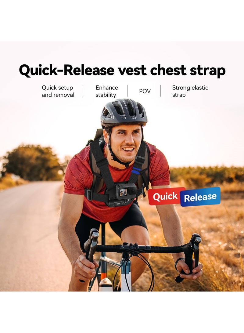 SYOSI Chest Mount Harness Chest Strap with, Adjustable Chest Strap, Breathable Material, for DJI osmo and More Action Cameras  - Image 3