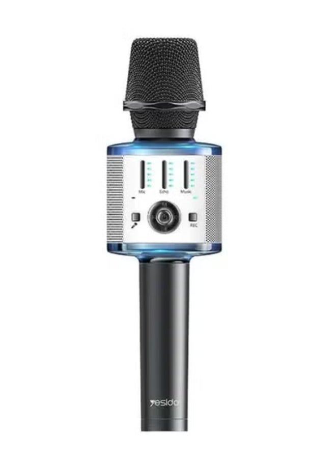 Yesido - KR10 Wireless Bluetooth Microphone with Built-in Speaker – Portable Cordless Karaoke Mic for Singing, Recording & Parties – Lightweight Handheld Mic with TF Card Slot – Compatible with Android & iOS for Home, Outdoor & Event Use - Image 1