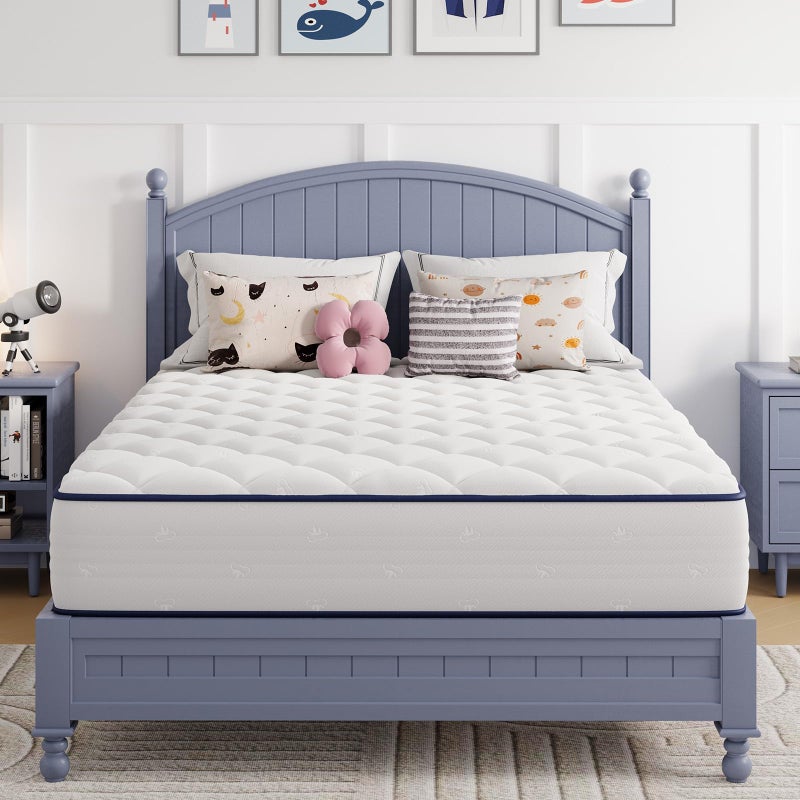 Avenco 8 Inch Twin XL Mattress Twin Bed Mattresses in a Box Medium Soft Breathable Fabric Cover Adaptive Support CertiPURUS Certified Twin XL Size Mattress in Guest and Kids Bedroom