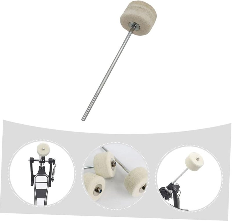 Felt Bass Drum Pedal Beater Hammer Replacement Part For Practice Sessions - Image 5