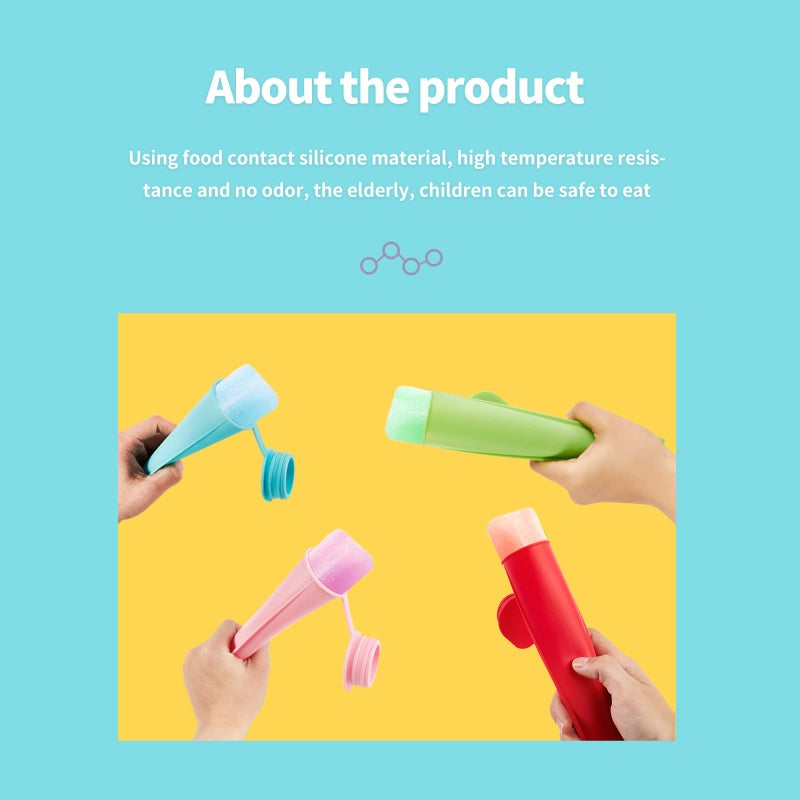 Silicone Popsicle Molds: Reusable, Kid-Friendly - Ice Pop Molds for Home Freezer & Kids’ Frozen Treats - Image 5