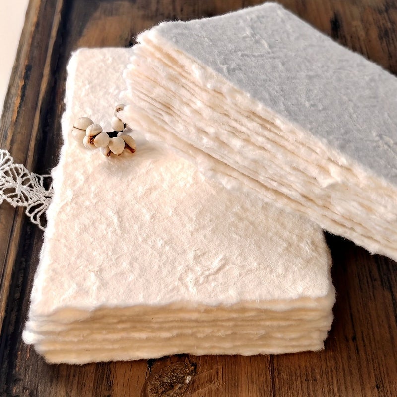 25 Sheets Of 4 X 6 Inch Blank Handmade Deckle Edge Paper Cards For Wedding Party Birthday Scrapbook Greeting Bookmark - Image 4