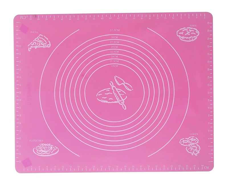 Okayji Okayji Cake Mat New Premium Large Fondant Dough Pastry Silicone Rolling Work Mat with Measuring Guide for Sugarcraft Cake Decorating - Image 1