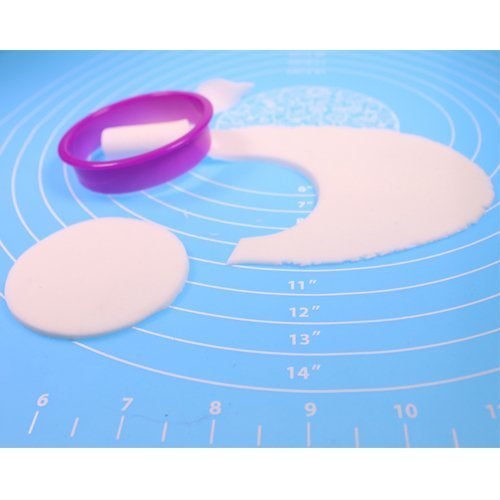 Okayji Okayji Cake Mat New Premium Large Fondant Dough Pastry Silicone Rolling Work Mat with Measuring Guide for Sugarcraft Cake Decorating - Image 5