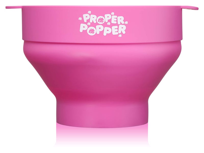 PROPER POPPER The Original Proper Popper Microwave Popcorn Popper, Silicone Popcorn Maker, Collapsible Bowl BPA Free & Dishwasher Safe - (Pink) - Image 3