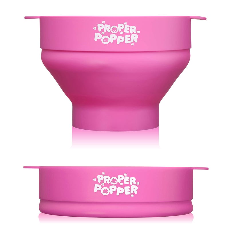 PROPER POPPER The Original Proper Popper Microwave Popcorn Popper, Silicone Popcorn Maker, Collapsible Bowl BPA Free & Dishwasher Safe - (Pink) - Image 5