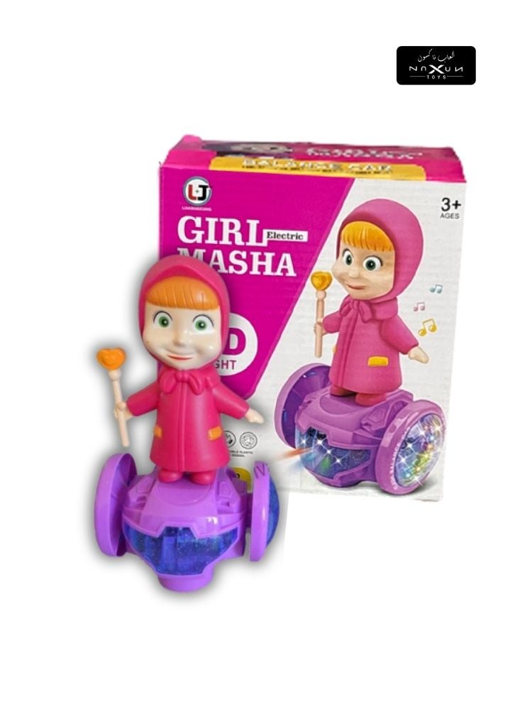 ماشا دمية ماشا الراقصة – لعبة موسيقية دوّارة مضيئة مع صوت وأضواء