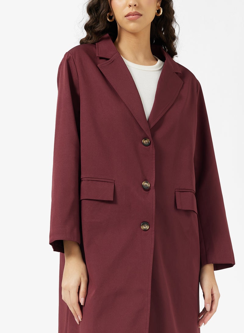 Ginger Oversize Longline Lapel Collar Jacket - Image 3