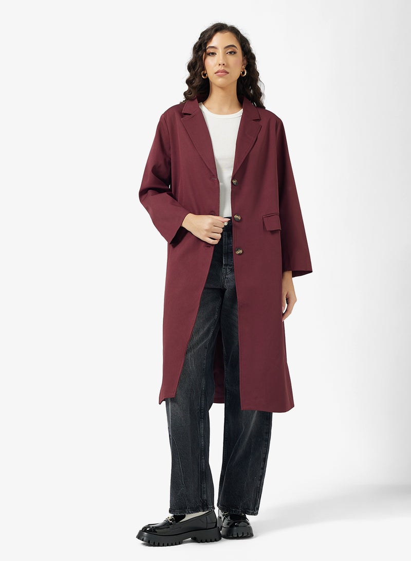 Ginger Oversize Longline Lapel Collar Jacket - Image 1