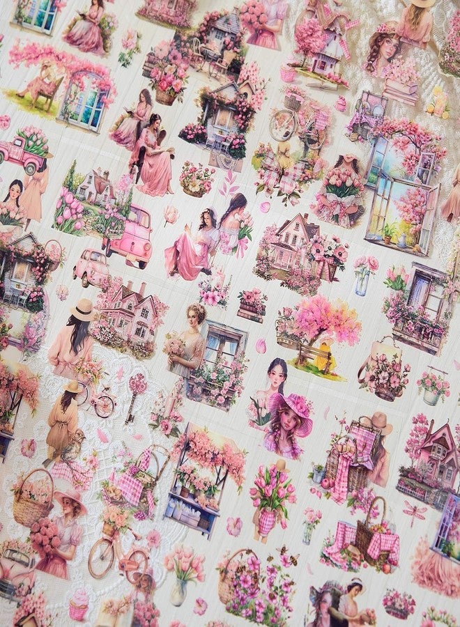 SAMVARDHAN Season Vintage Floral Aesthetic Sticker Book Set -20 Sheets,140PCS Sticker for Journaling, Planner Decoration & DIY Crafts | Romantic Garden Theme Stationery (Dreaming of Flower Awakening) - Image 3