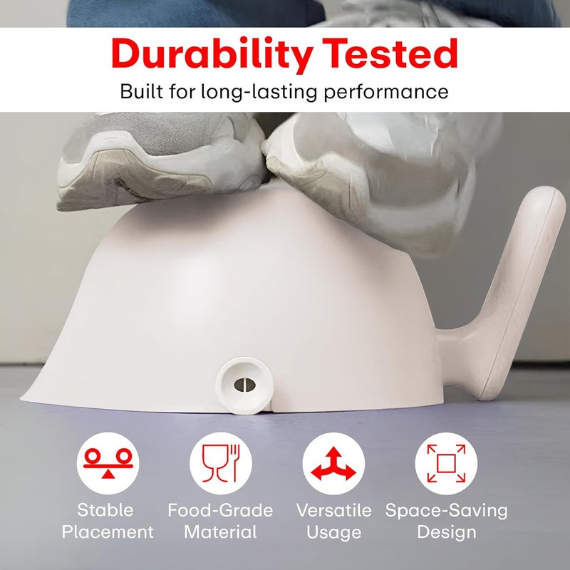 PRIME PICK سلة تصريف دوارة متعددة الاستخدامات 2000 مل | غسالة أرز وفواكه وخضروات بطبقتين مع ميل 90°، تدفق هواء دائري، مقبض متين وقاعدة تصريف (بيضاء) - Image 5