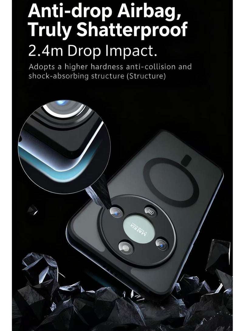 كومبي جراب Magsafe الأكريليك غير اللامع لهاتف Honor X9d/Honor X70، مقاوم للصدمات وملمس لطيف على البشرة، غطاء كامل مقاوم للسقوط - Image 3