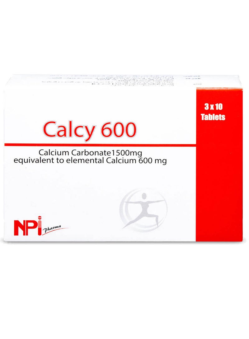 Npi Calcy Calcium 600mg 30 Tablets - Image 1