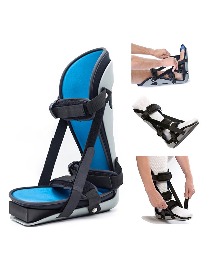 Sweet seven جبيرة ليلية لالتهاب اللفافة الأخمصية - تخفيف لألم القوس، الكعب وأوتار العرقوب - دعامة قدم ليلية لدعم التهاب الأوتار رمادي | الحجم: كبير - Image 3