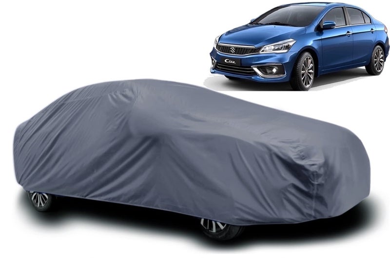 PODWILS Maruti Suzuki Ciaz Car Cover Waterproof / Ciaz Cover Waterproof Dust Proof / Ciaz Car Cover / Car Cover Ciaz Waterproof / Car Cover Ciaz Waterproof / Car Body Cover Ciaz Waterproof With Triple Stitched Fully Elastic Ultra Surface Body Protection (Grey Look) - Image 1