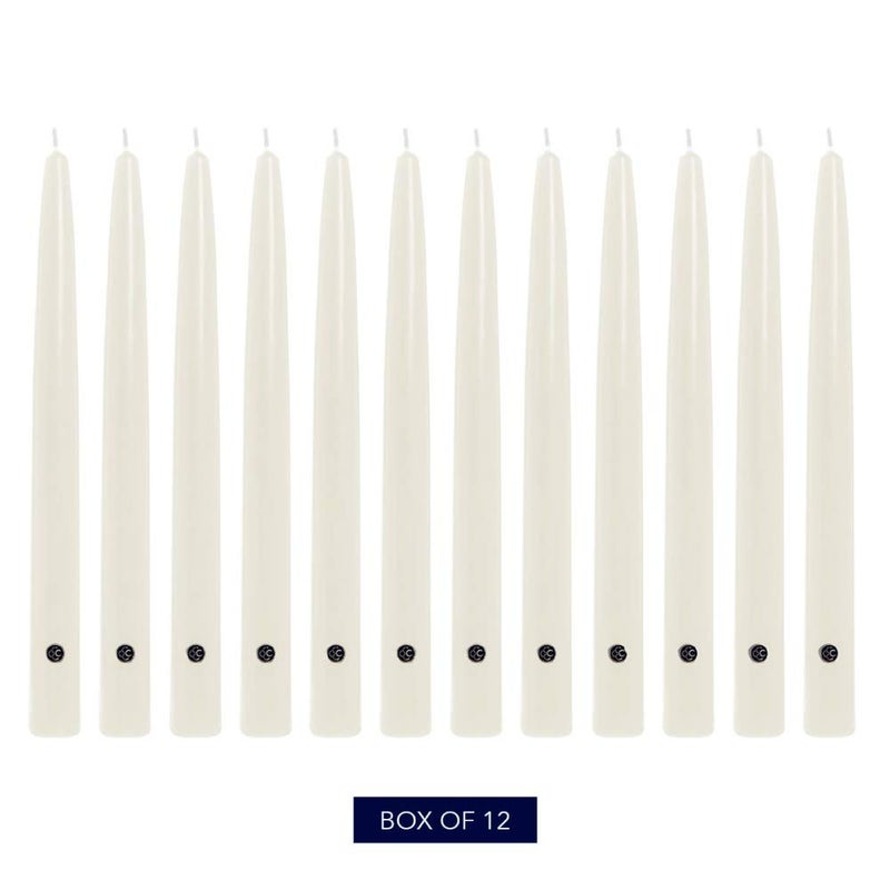 Colonial Candle Unscented Taper Candle, Handipt Collection, White, 12 In, Pack of 12 - Up to 10 Hours Burn - Image 2