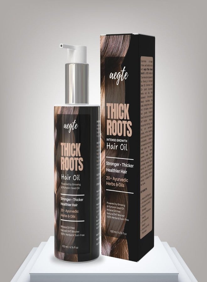 Aegte Thick Roots Hair Oil With 20+ Ayurvedic Herbs | Natural DHT Blocker 100ml - Image 2