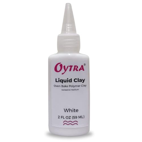 Oytra 60 ml Liquid Polymer Oven Bake Clay for Jewelry Making and Clay Softener and Art Craft DIY (White) - Image 1