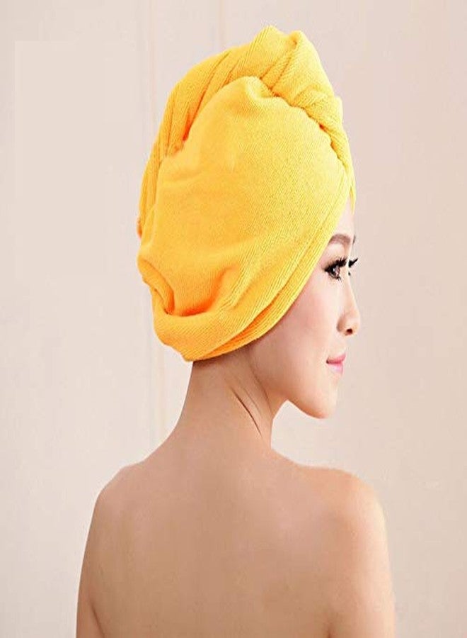 Orcoa Hair Wrap Towel,Instant Dry Hair Towel,Microfiber Hair Towel with Button,Quick Dry Hair Towel for Women,Hair Turbans for Wet Hair (Mixed Colours) (Pack of 2) - Image 3