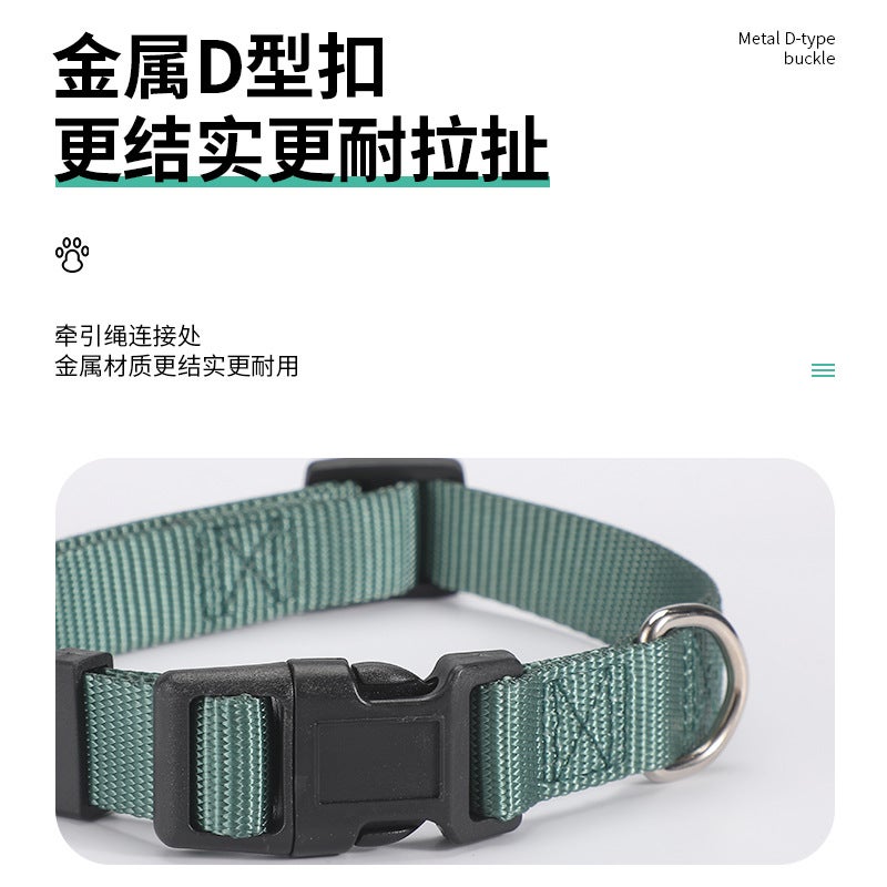 Pet Collar Four Seasons Collar Imitation Nylon Cat Collar Pet Supplies Factory General Puppy Dog - Image 3