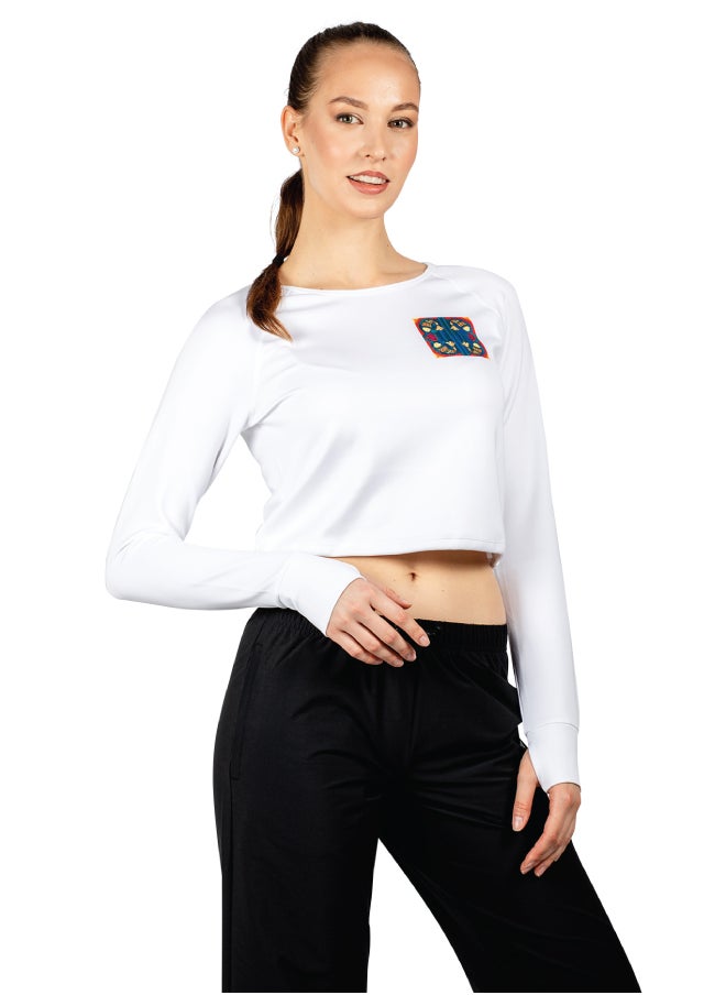 ZAECY Women's Full Sleeve Crop Top  - Image 1