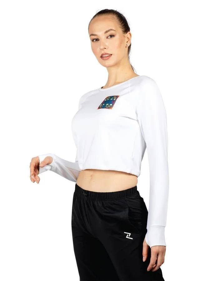 ZAECY Women's Full Sleeve Crop Top