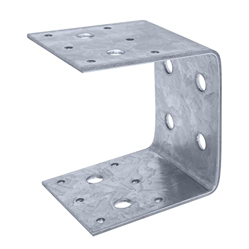 eoere 4 PCS Half Post Base, Fit 4 x 4 Post Anchor Connector, Deck Framing Brackets Support, Inner Size 3-1/2", 11 Gauge(1/8" ) Thick - Image 3