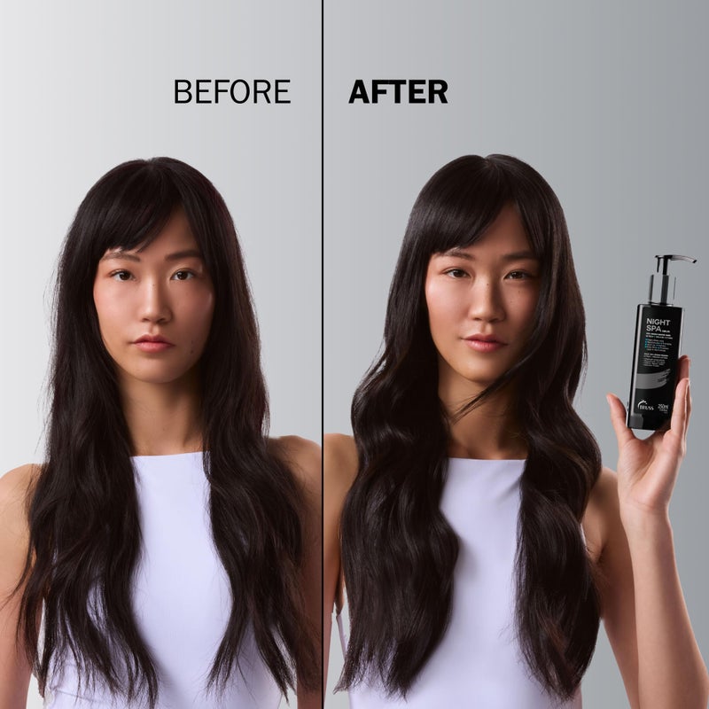 TRUSS Night Spa Serum - Anti Aging Damaged Hair Treatment with 100% Vegan Wax Base - Anti Frizz Hair Serum for Extra Shine, Moisture and Elasticity - (250 ml) - Image 3