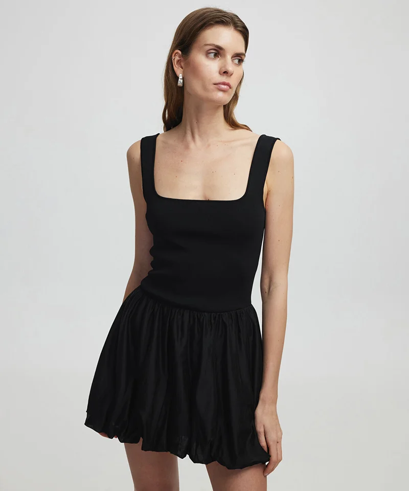 ابيكول Balloon Hem Mini Dress