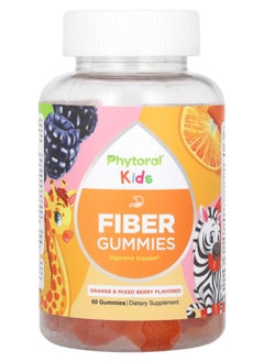 Phytoral Kids Fiber Gummies Orange & Mixed Berry 60 Gummies 