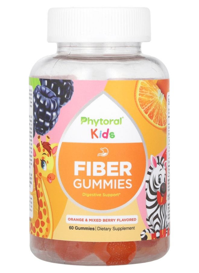 Phytoral Kids Fiber Gummies Orange & Mixed Berry 60 Gummies 