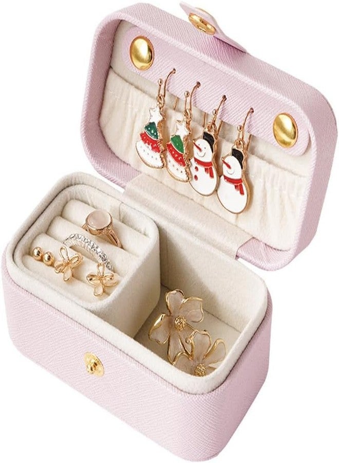MVM Enterprise Portable Mini Jewelry Box Travel PU Leather Organizer Box Jewelry Case Jewellery Ring Lipsticks Case Leather Storage Box Birthday Gift for Women and Girls (1) - Image 1
