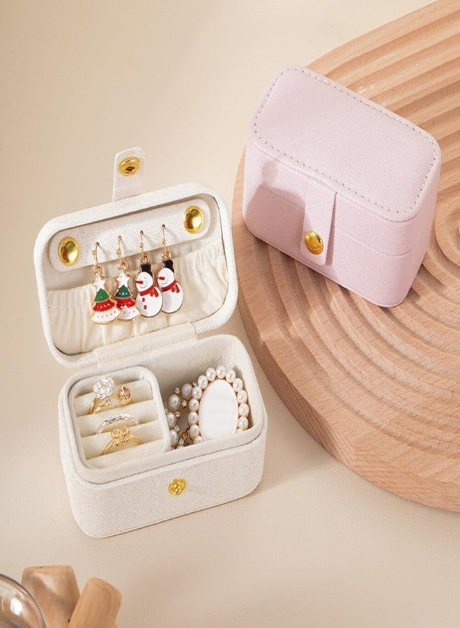 MVM Enterprise Portable Mini Jewelry Box Travel PU Leather Organizer Box Jewelry Case Jewellery Ring Lipsticks Case Leather Storage Box Birthday Gift for Women and Girls (1) - Image 4