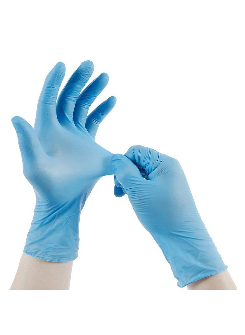Allin Exporters Allin Exporters Disposable Nitrile Gloves Hand Protection Rubber Examination Glove for Hospital, Clinic, Sanitary & Kitchen (Pack of 100 by Weight, Large) (AE5003)  - Image 1