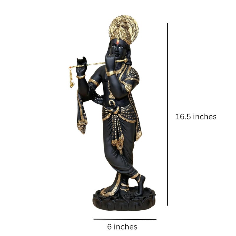Northland Decorative Lord Krishna Idol Big Size for Home and Office Decor Krishna Statue Krishna Murti Krishna Idol for Pooja Krishna Idol for Gifting Purpose Size 6 x 16 inches - Image 2