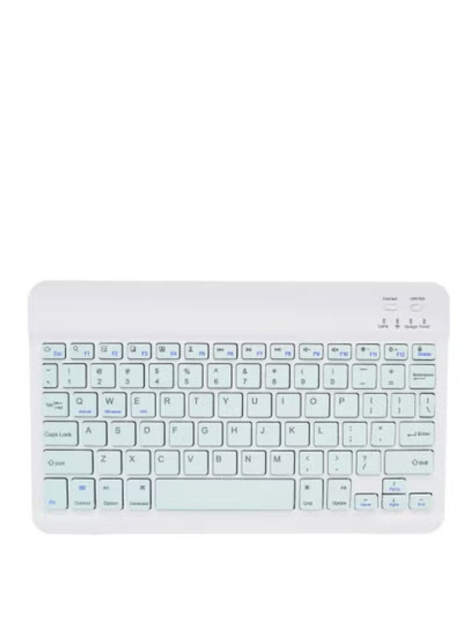 GULFLINK Wireless Bluetooth Rechargeable Keyboard, Multi-Device Universal Bluetooth Keyboard, Portable Keyboard, Suitable for iOS Android, Windows iPad, Tablets MacBook (Light Blue) - Image 1